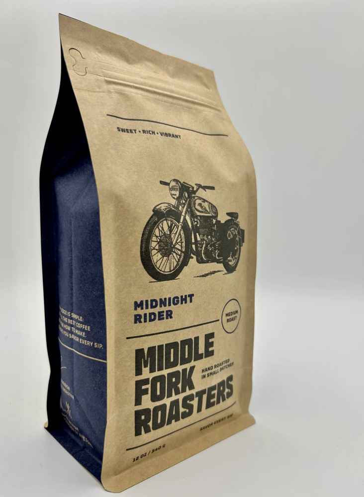 MiddleFork Roasters Coffee Beans, Midnight Rider, 12oz