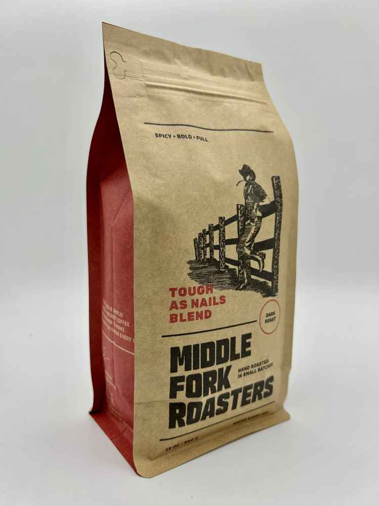 MiddleFork Roasters Coffee Beans, Tough as Nails, 12oz